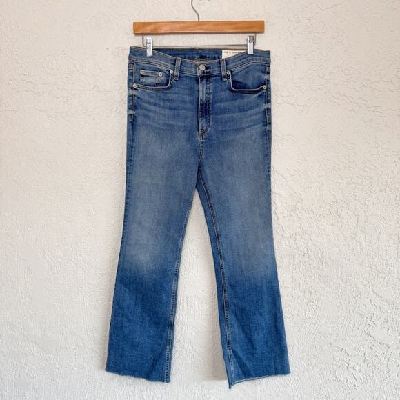 Rag & Bone High-Rise Crop Flare Jeans - Picture 2 of 8